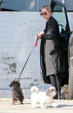 ASHLEY BENSON Walks Her Dogs Out in Hollywood 1010