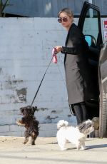 ASHLEY BENSON Walks Her Dogs Out in Hollywood 1010