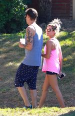 ASHLEY TISDALE and Christopher French Out and About in Studio City