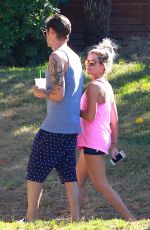 ASHLEY TISDALE and Christopher French Out and About in Studio City