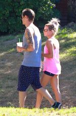 ASHLEY TISDALE and Christopher French Out and About in Studio City