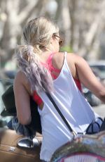 ASHLEY TISDALE in Tights Leaves Pilates Class in Los Angeles 3009
