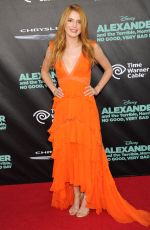 BELLA THORNE at Alexander and the Terrible, Horrible, No Good, Very Bad Day Premiere in Hollywood