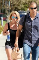 BRITNEY SPEARS in Shorts Leaves a Gym in Westlake Village
