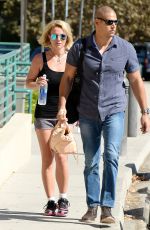 BRITNEY SPEARS in Shorts Leaves a Gym in Westlake Village