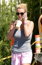 BRITNEY SPEARS Leaves a Starbucks in Thousand Oaks