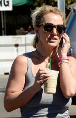 BRITNEY SPEARS Leaves a Starbucks in Thousand Oaks