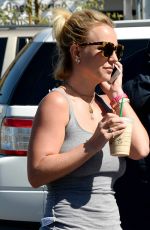BRITNEY SPEARS Leaves a Starbucks in Thousand Oaks