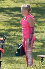 BUSY PHILIPPS on the Set of Cougar Town in Los Angeles