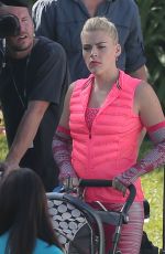BUSY PHILIPPS on the Set of Cougar Town in Los Angeles