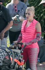 BUSY PHILIPPS on the Set of Cougar Town in Los Angeles
