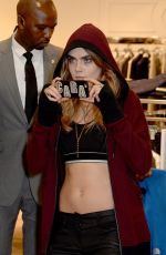 CARA DELEVINGNE at DKNY Promotion at Harrods in London