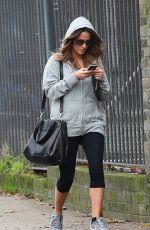CAROLINE FLACK in Leggings Out in London