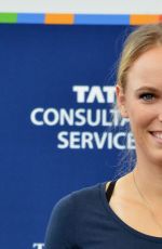 CAROLINE WOZNIACKI at New York City Marathon Press Conference