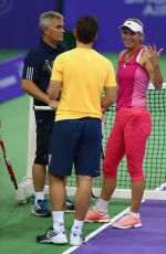 CAROLINE WOZNIACKI at Practice Session at BNP Paribas WTA Finals in Singapore