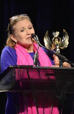 CARRIE FISHER at Midnight Mission 100th Anniversary Gala and Golden Heart Awards