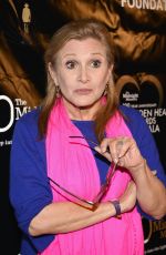 CARRIE FISHER at Midnight Mission 100th Anniversary Gala and Golden Heart Awards