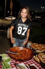 CHRISSY TEIGEN Hosts a Tailgate Party in Paramus