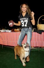 CHRISSY TEIGEN Hosts a Tailgate Party in Paramus