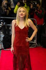 DAKOTA FANNING at Eggie Gray Premiere in London