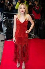 DAKOTA FANNING at Eggie Gray Premiere in London