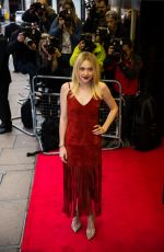 DAKOTA FANNING at Eggie Gray Premiere in London