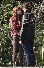 DAKOTA JOHNSON at Fifty Shades of Grey Set in Vancouver