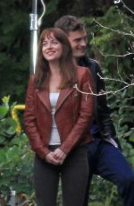 DAKOTA JOHNSON at Fifty Shades of Grey Set in Vancouver