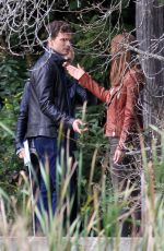 DAKOTA JOHNSON at Fifty Shades of Grey Set in Vancouver