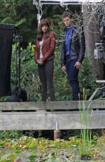 DAKOTA JOHNSON at Fifty Shades of Grey Set in Vancouver