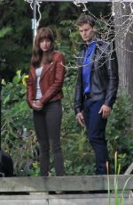 DAKOTA JOHNSON at Fifty Shades of Grey Set in Vancouver