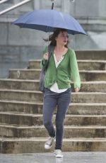 DAKOTA JOHNSON on the Set of Fifty Shades of Gray in Vancouver