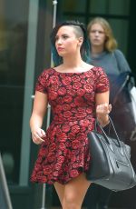 DEMI LOVATO in Short Dress Out in Soho