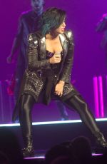 DEMI LOVATO Performs at Neon Lights World Tour in Calgary