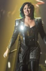 DEMI LOVATO Performs at Neon Lights World Tour in Calgary
