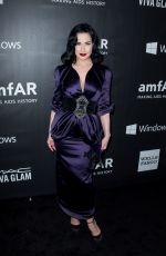 DITA VON TEESE at 2014 Amfar LA Inspiration Gala in Hollywood