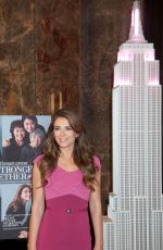 ELIZABETH HURLEY at Breast Cancer Awareness Month Event at Empire State Building