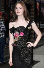 ELLE FANNING at The Late Show with David Letterman in New York 0910