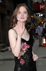 ELLE FANNING at The Late Show with David Letterman in New York 0910