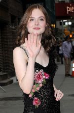 ELLE FANNING at The Late Show with David Letterman in New York 0910