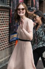 ELLE FANNING at The Late Show with David Letterman in New York 0910