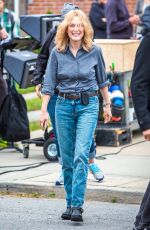 ELLEN PAHE and JULIANNE MOORE on the Set of Freeheld in New York