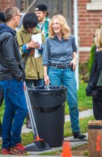 ELLEN PAHE and JULIANNE MOORE on the Set of Freeheld in New York