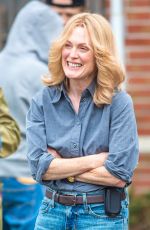 ELLEN PAHE and JULIANNE MOORE on the Set of Freeheld in New York