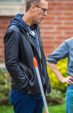 ELLEN PAHE and JULIANNE MOORE on the Set of Freeheld in New York