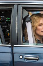 ELLEN PAHE and JULIANNE MOORE on the Set of Freeheld in New York