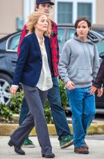 ELLEN PAHE and JULIANNE MOORE on the Set of Freeheld in New York