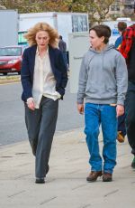 ELLEN PAHE and JULIANNE MOORE on the Set of Freeheld in New York