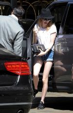 EMMA ROBERTS in Cutoffs Out and About in Beverly Hills