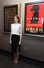 EMMA STONE at Birdman Ampas Screening in New York